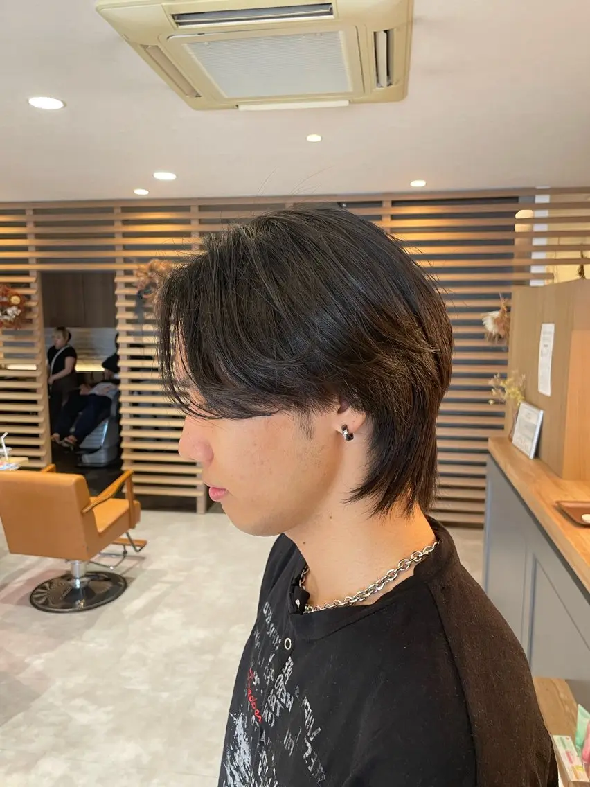 メンズ センターパート メンズウルフカット ウルフカット PAPASS|尾頃 功明|メンズパーマのヘアスタイル