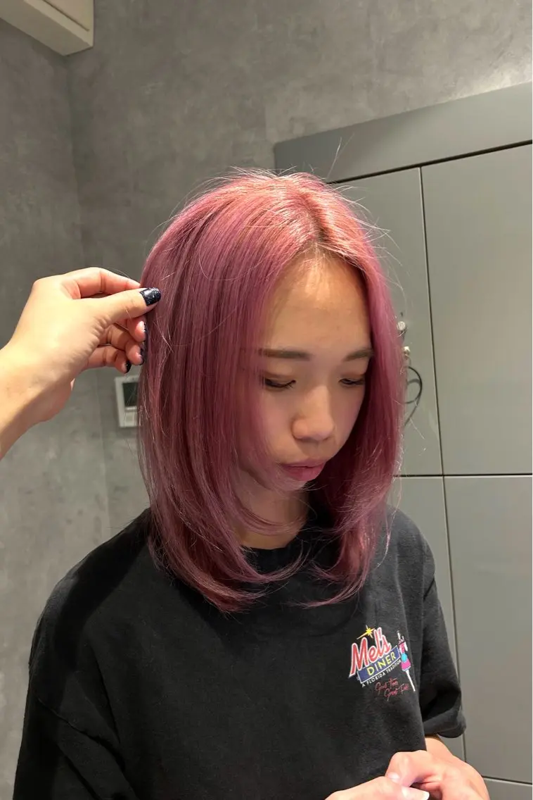 カラー ピンクカラー ⭐️HEDI YUKI⭐️のヘアスタイル