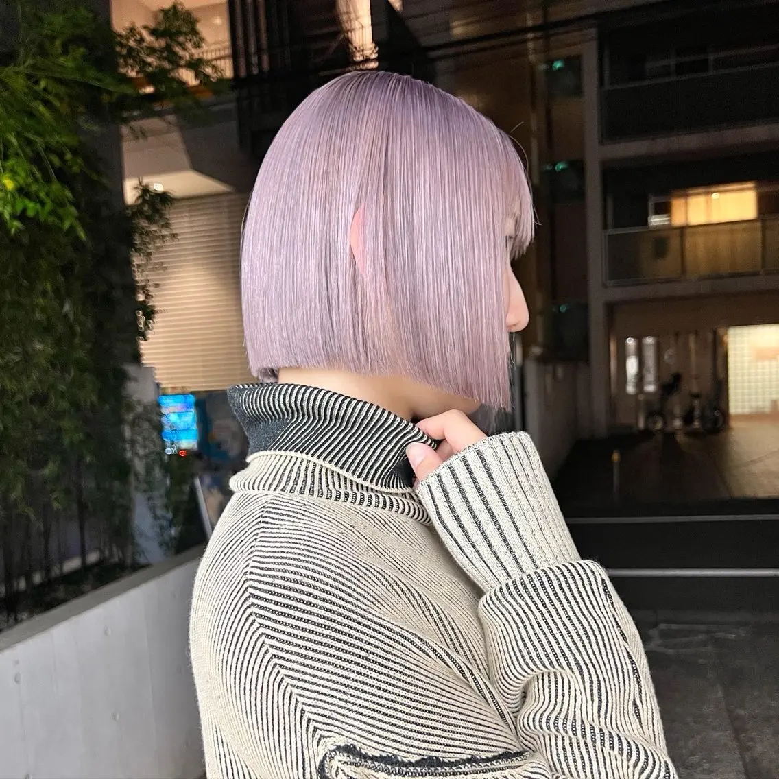 ショート カラー ピンクカラー バイオレットカラー ヘアカラー トリートメント ムラ修正💎 艶髪ハイトーン💎のヘアスタイル