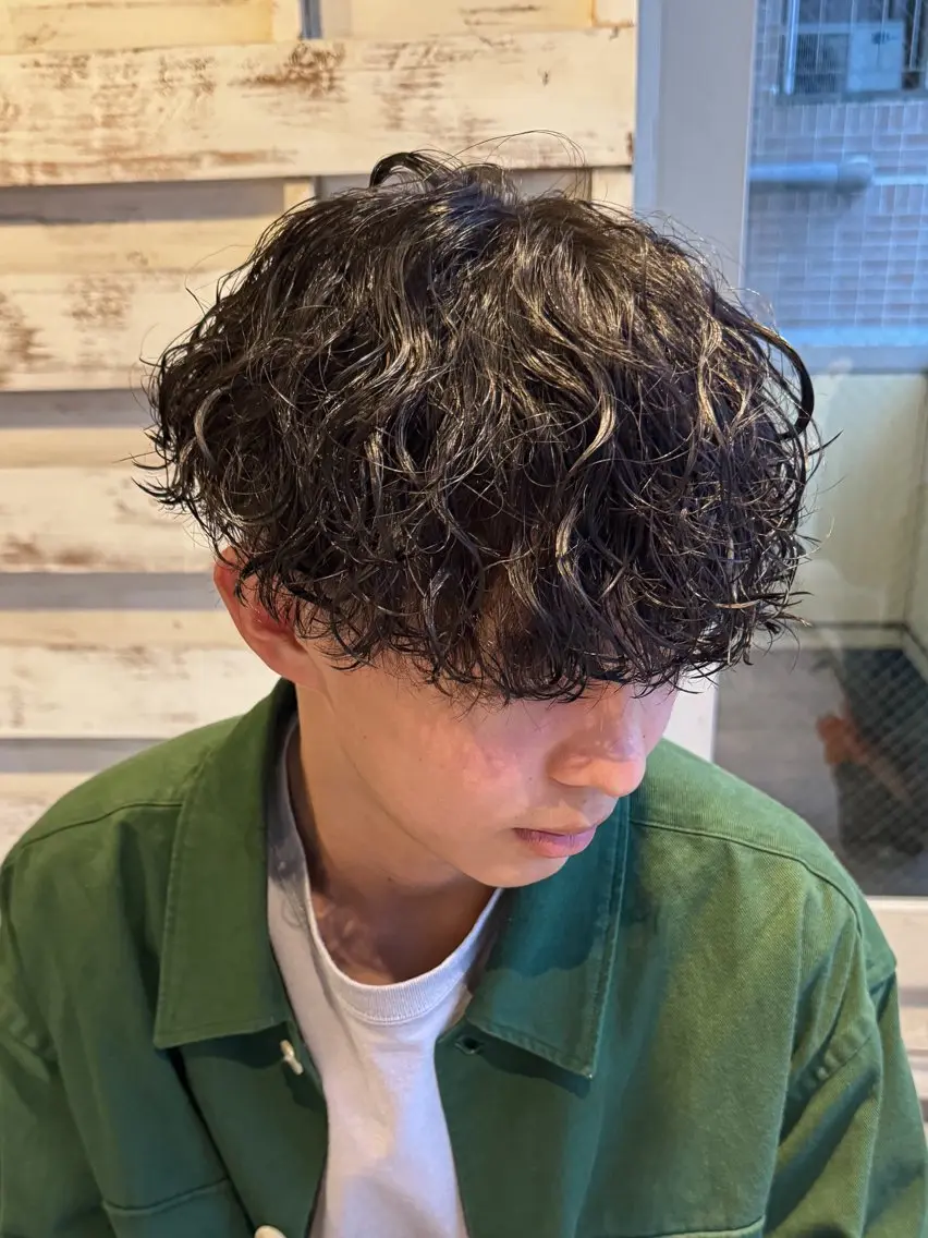 メンズカット+波巻きパーマ+3ステップトリートメントの写真