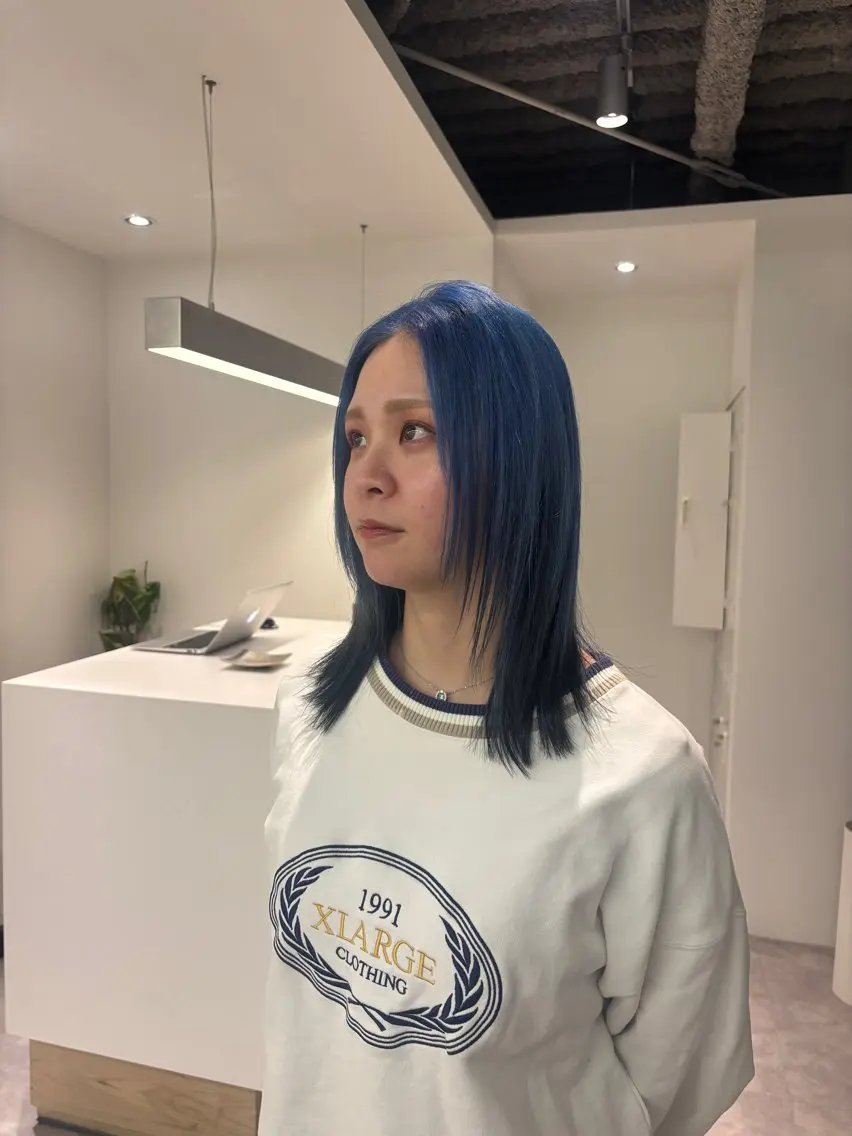 ミディアム カラー ヘアカラー ️🩵RINKA/ 艶color🩵のヘアスタイル