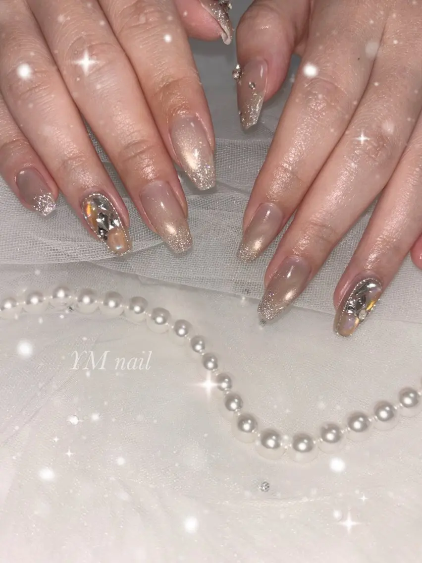 ネイル フラッシュネイル 韓国ネイル マグネットネイル ワンホンネイル ハンドネイル YM nailのネイルデザイン