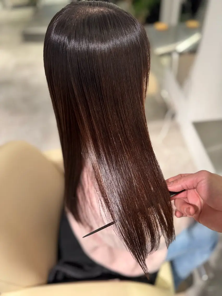 ロング カラー 髪質改善 レイヤーカット カット ヘアカラー トリートメント 夜23時まで予約🉑 reverieあきらのヘアスタイル