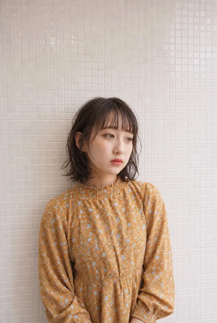 ミディアム カット 板垣 宏のヘアスタイル