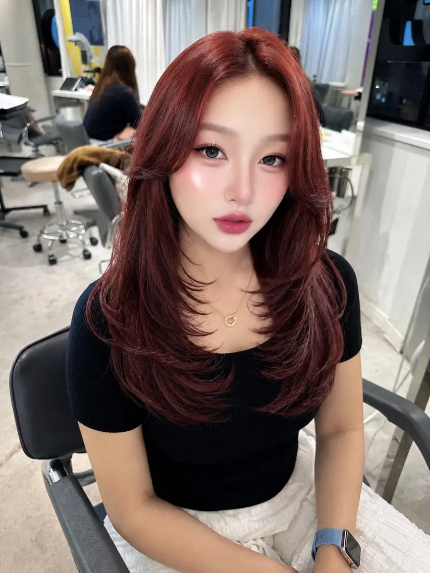 ロング カラー カット ヘアカラー トリートメント 渋谷韓国レイヤー /SAYAKA🩶ᩚのヘアスタイル