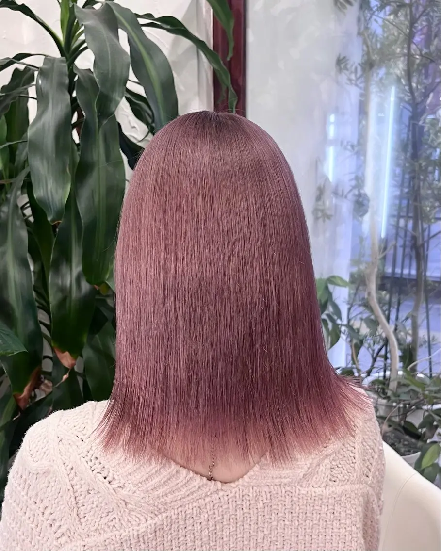 ミディアム ヘアカラー トリートメント ヘッドスパ 角田 満帆のヘアスタイル