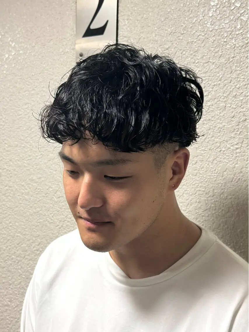 パーマ メンズ メンズパーマ スパイラルパーマ 柏メンズカットパーマ NO.1タイチのヘアスタイル