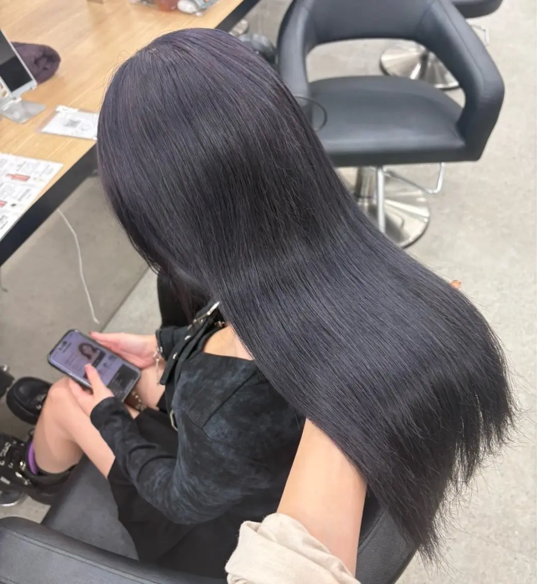 ロング ヘアカラー miku/ラベンダー 透明感カラー🪻❤︎のヘアスタイル
