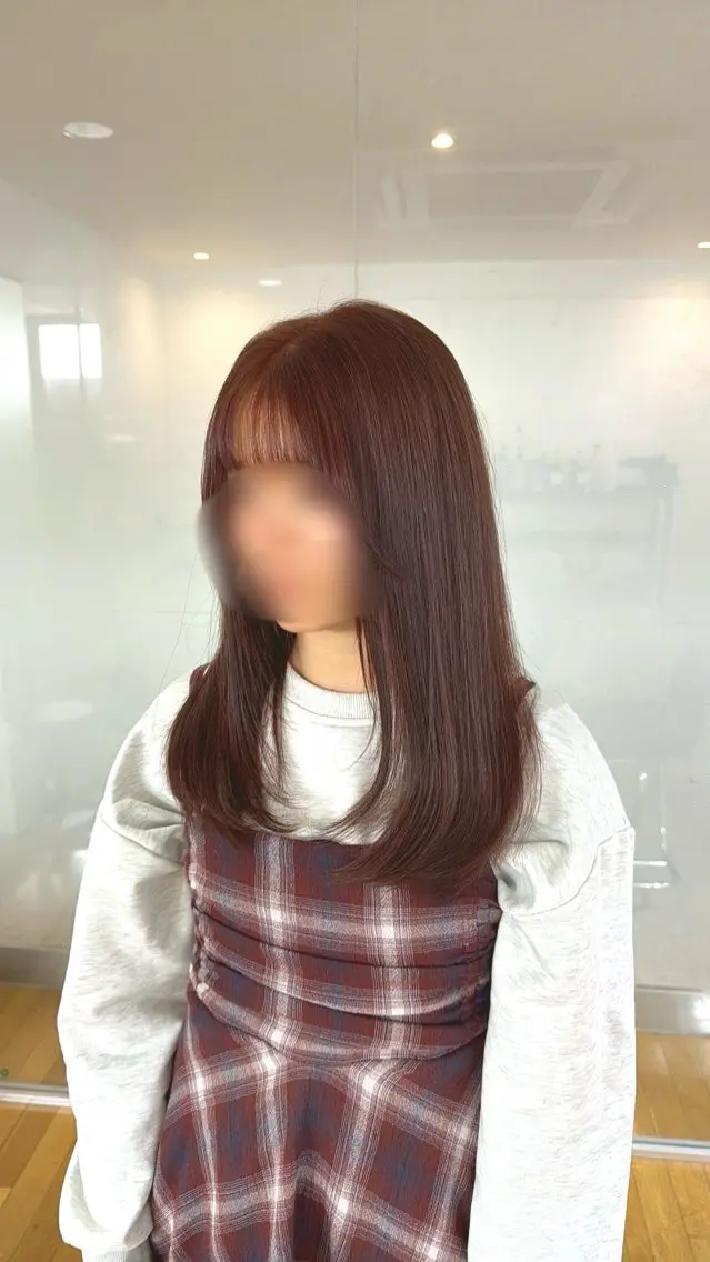 ミディアム カラー ヘアカラー トリートメント 3tuba Naho /艶髪/タッセルボブのヘアスタイル