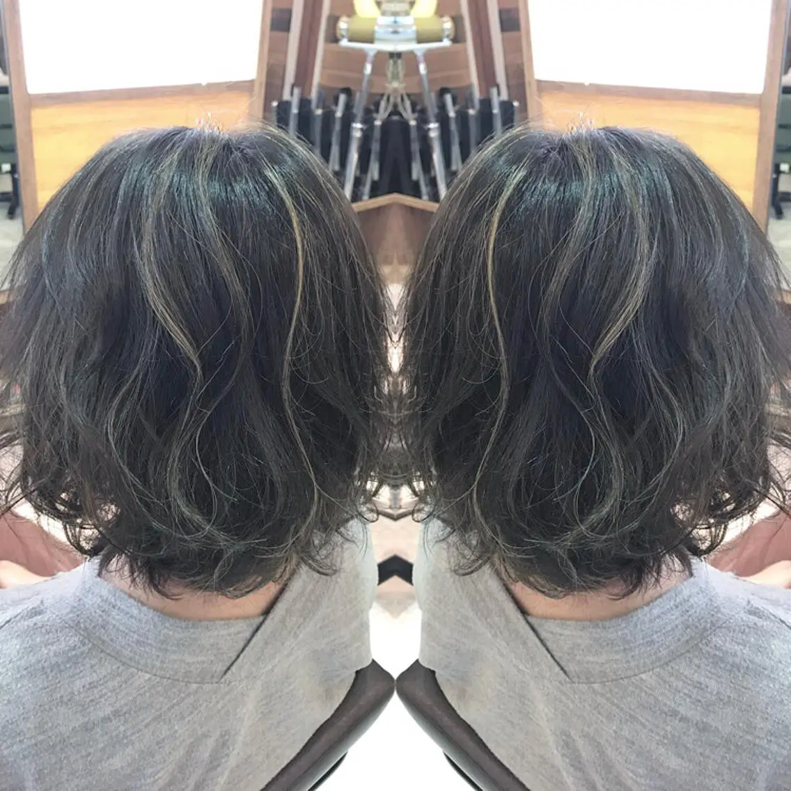 ショート カラー グレージュ ハイライトカラー ハイライト 青木 茂樹⭐️ 透明感カラーのヘアスタイル