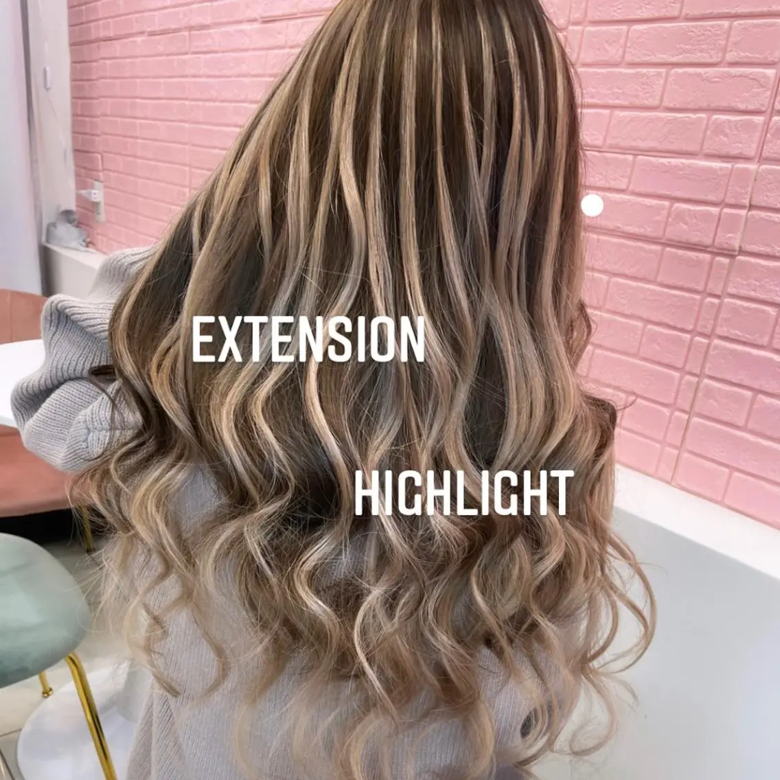 ロング カラー エクステ エクステ🩵ブリーチ 韓国ヘア🩵KAEのヘアスタイル