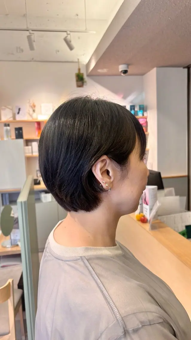 ショート 丸みショート ショートヘア カット 草津駅前/本日空き 有り/岩本遥加のヘアスタイル