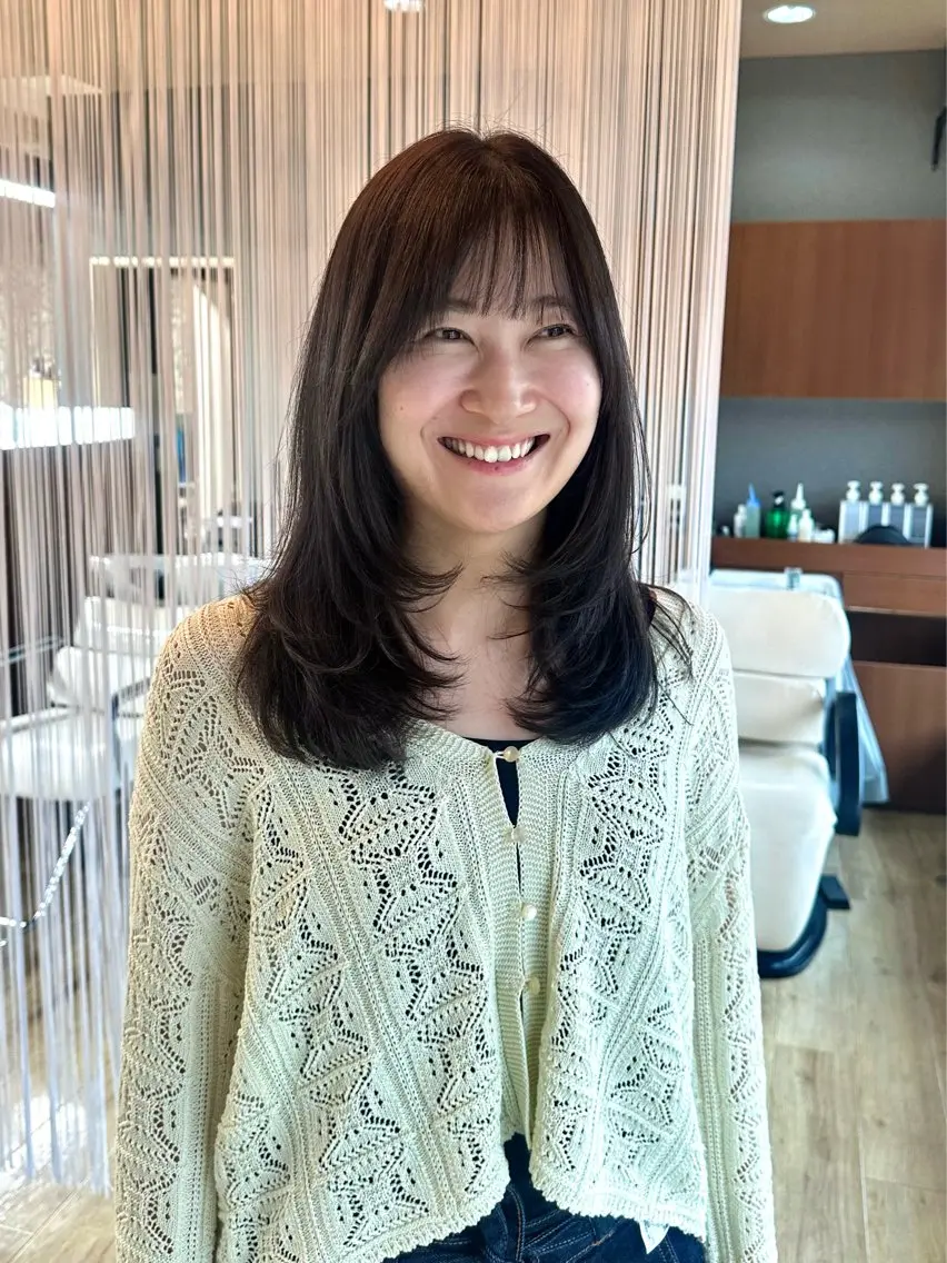 セミロング レイヤーカット ☀️SOL☀️ akemiのヘアスタイル