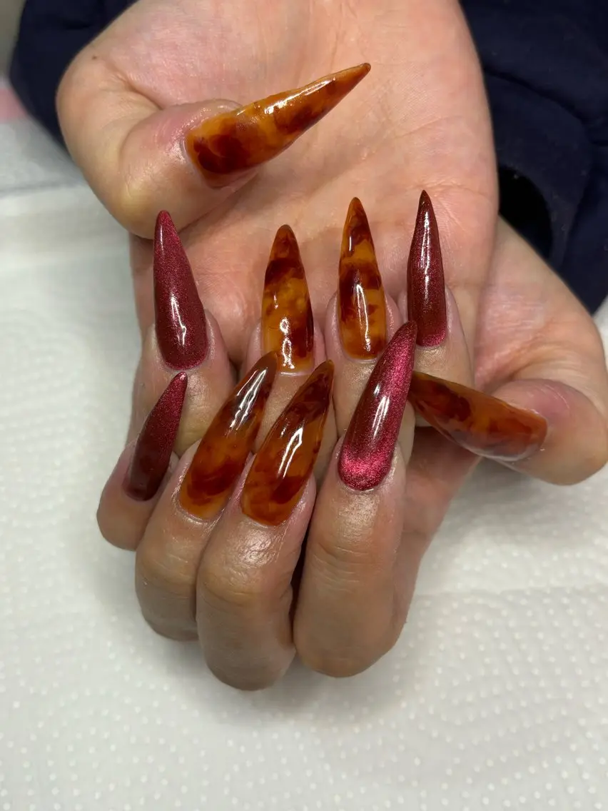 長さだし(ジェルスカ】+ 持ち込みデザインの写真