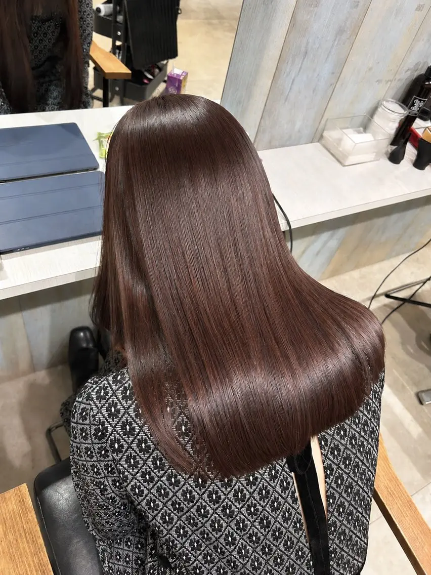 セミロング カラー トリートメント ブリーチなし艶髪 ベージュ🎀Rinaのヘアスタイル
