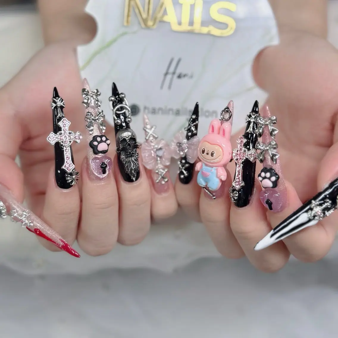 ネイル フットネイル フレンチネイル グラデーション 韓国ネイル ロングネイル ハンドネイル Hani Nail Salonのネイルデザイン