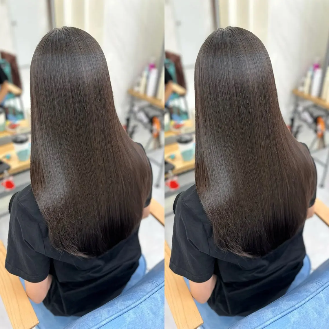 ロング 髪質改善🩵縮毛矯正 代々木/木下のヘアスタイル