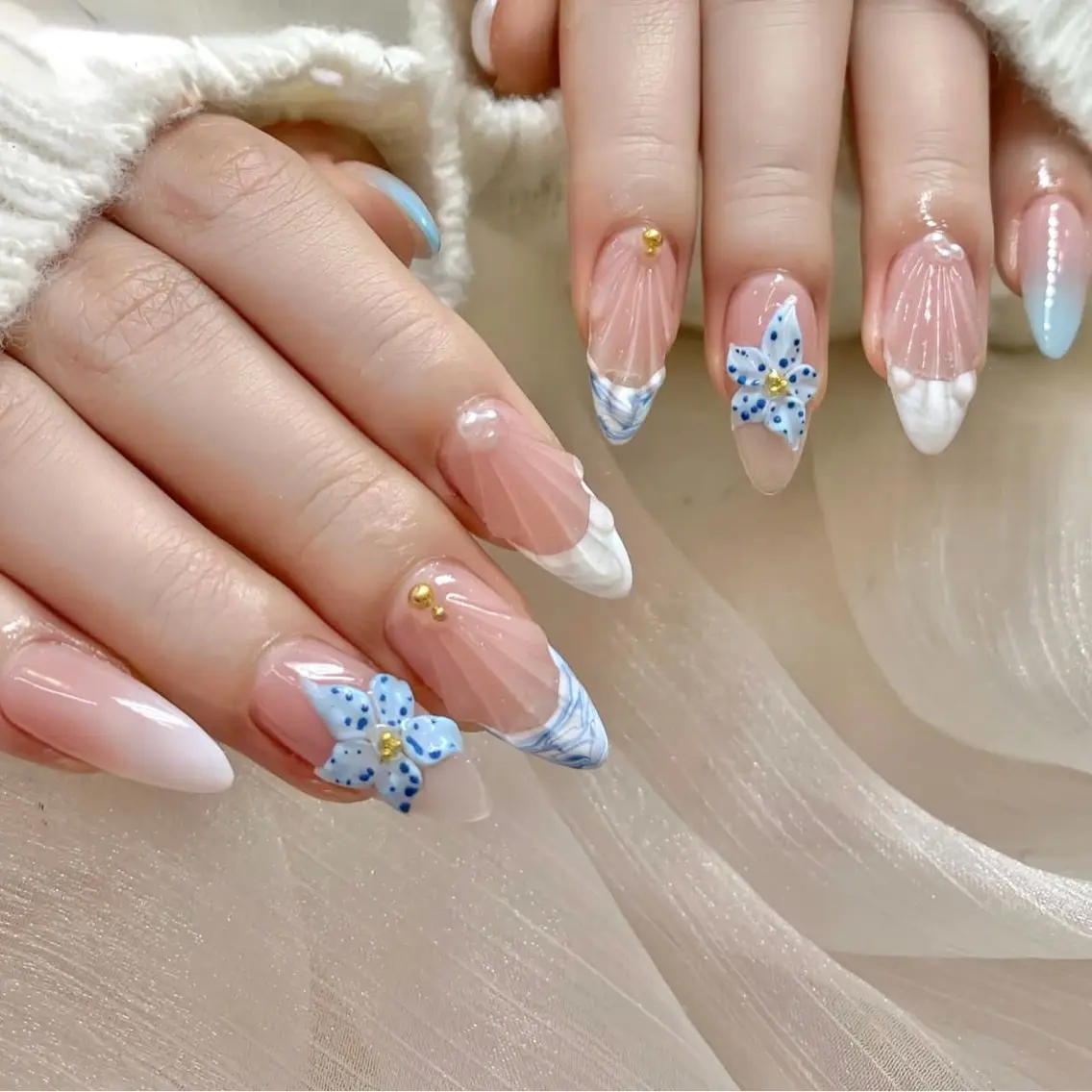 ネイル アートネイル チークネイル 氷ネイル・うるうるネイル 韓国ネイル マグネットネイル ハンドネイル NAILS168 新大久保店のネイルデザイン