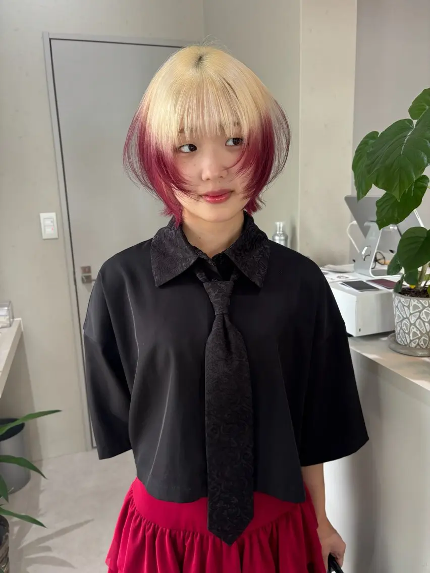 ショート カラー ヘアカラー トリートメント miyu /nenのヘアスタイル
