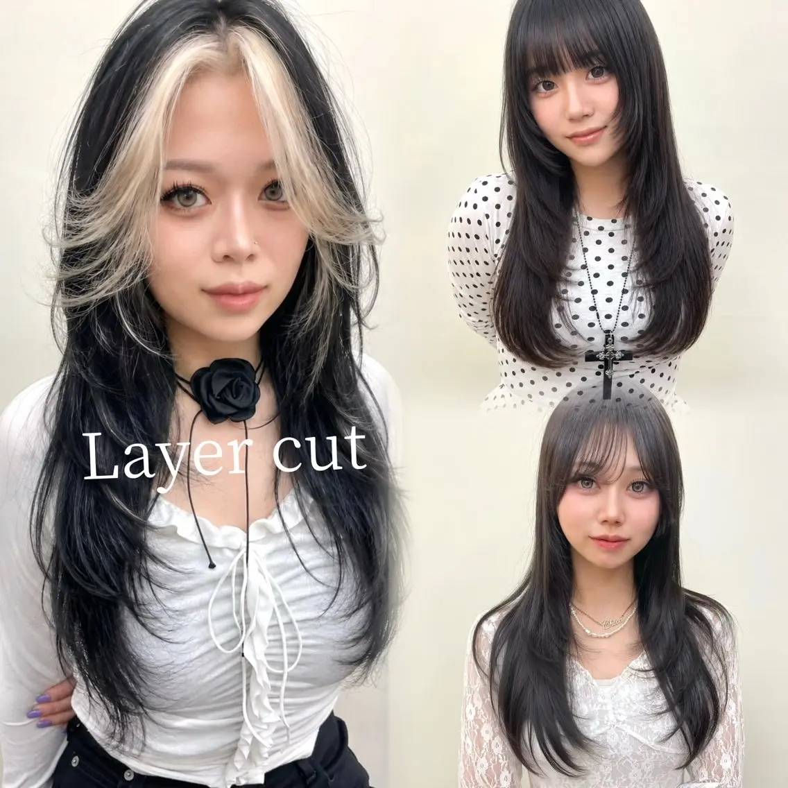 ロング 韓国風ヘア レイヤーカット カット londnaitre 乙川友杏のヘアスタイル