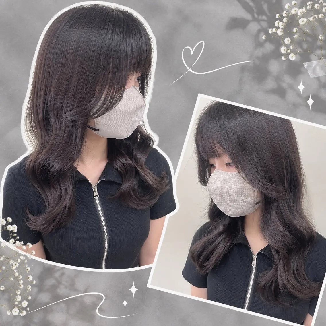ミディアム 韓国風ヘア 池本 奈美のヘアスタイル