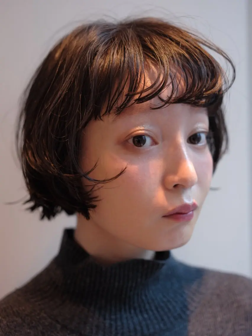 ショート カット パーマ トリートメント アライ ナタカのヘアスタイル