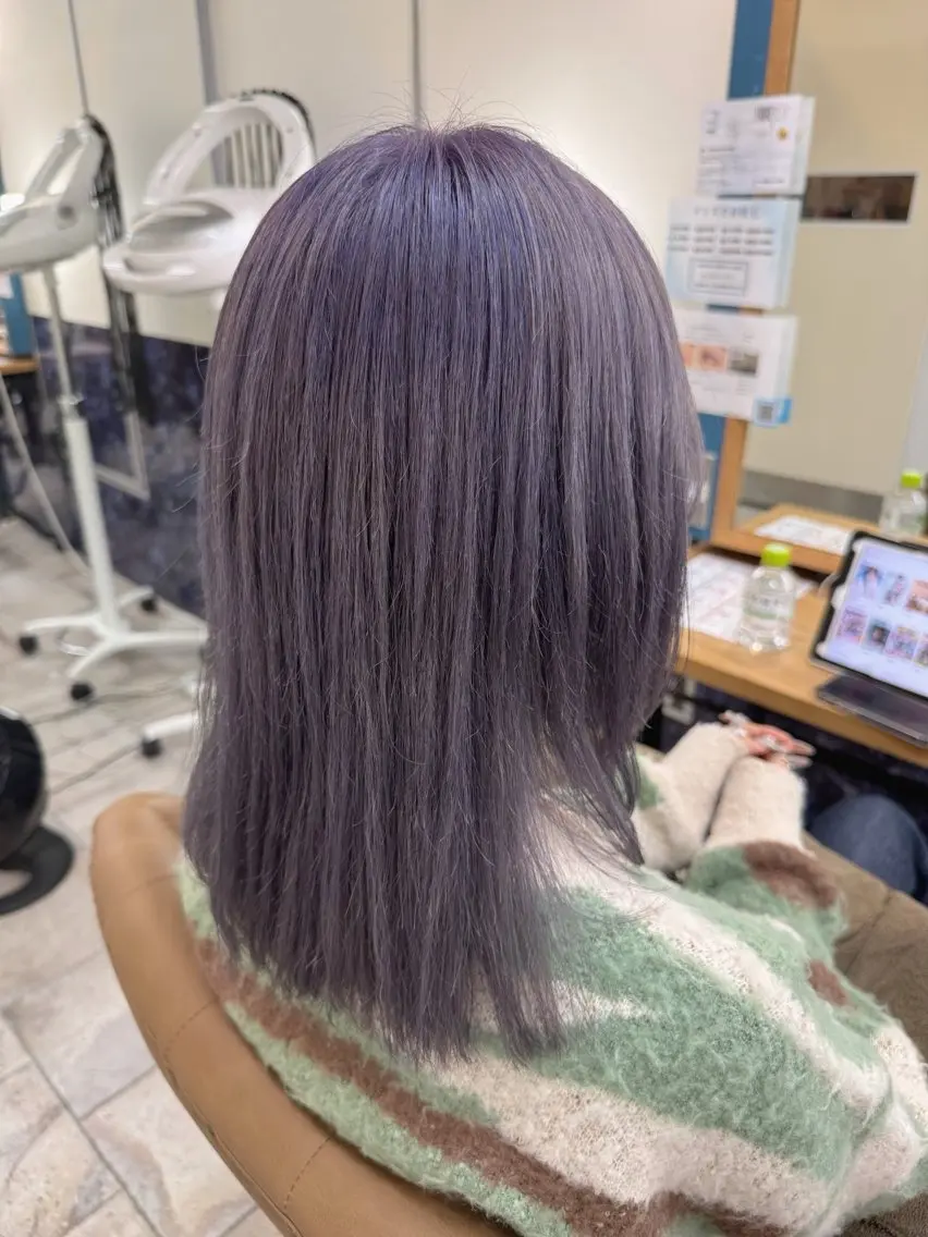 ミディアム カラー ラベンダーカラー ヘアカラー トリートメント 🍒透明感カラー/ 艶カラー/さくら🍒のヘアスタイル