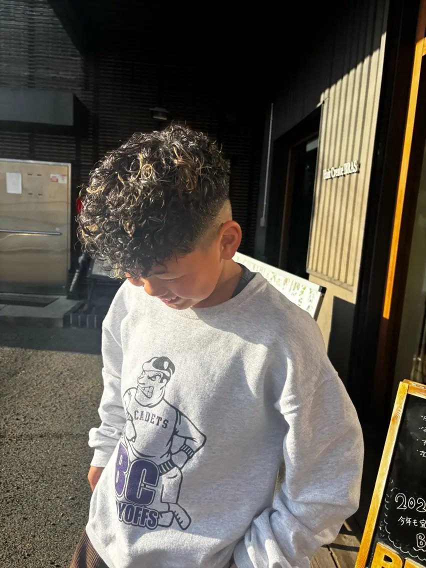 👦🏻👧🏻キッズカット+パーマの写真