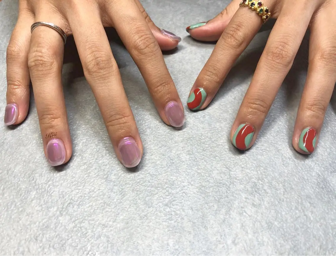 ネイル ハンドネイル フットネイル kiii.__ ✴︎*のネイルデザイン