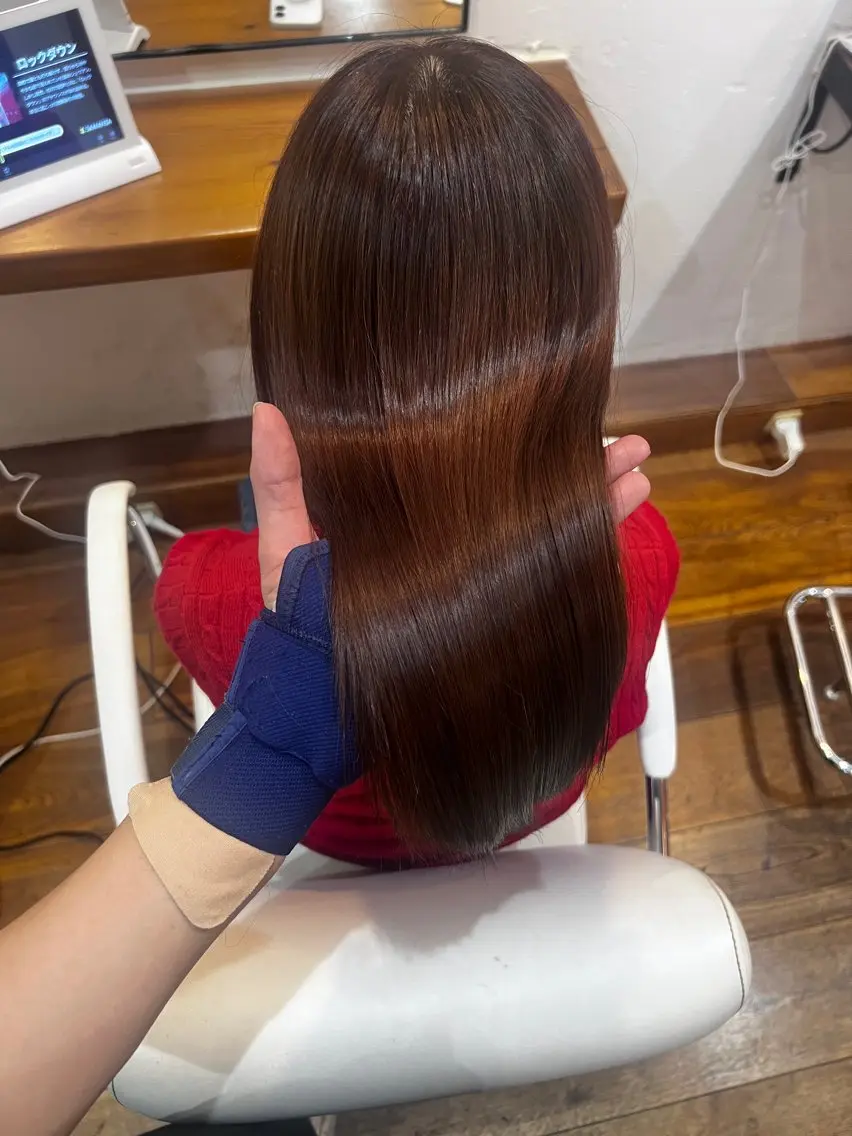ロング トリートメント 鎌田 唯斗のヘアスタイル