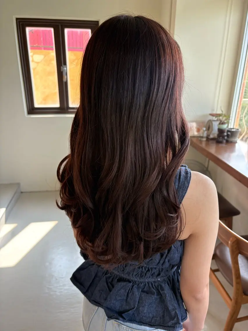 カラー ブラウンカラー ピンクカラー カット ヘアカラー ミディアムレイヤー/ 艶カラーNorikaのヘアスタイル