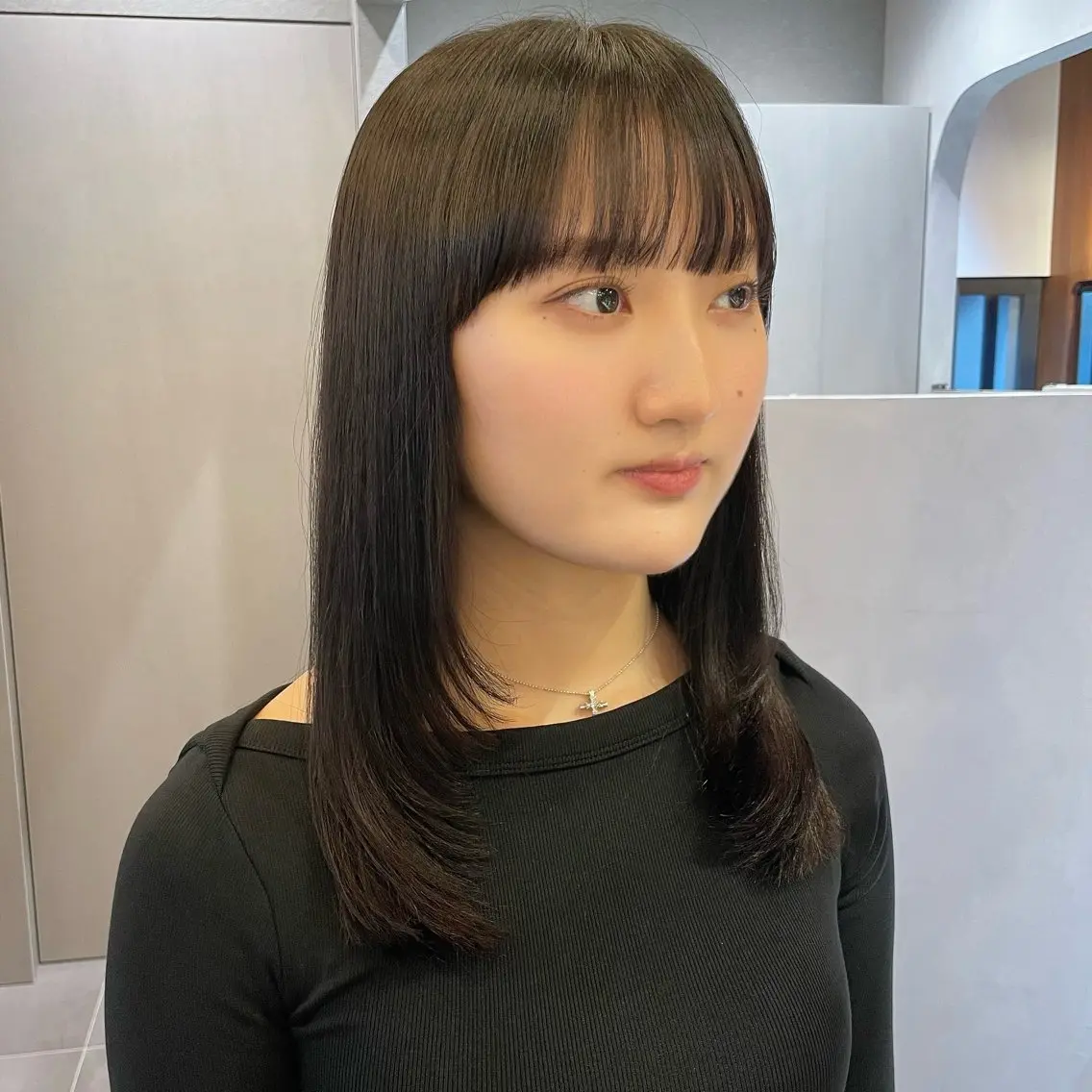 セミロング カラー レイヤーカット トリートメント 縮毛矯正/レイヤー/ ボブ♡Natsukiのヘアスタイル