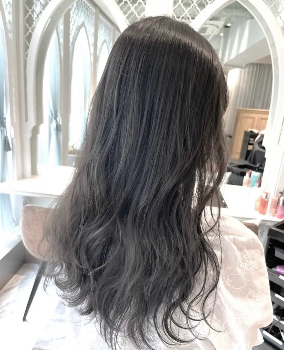 ロング カラー ヘアカラー トリートメント 水光艶カラー/ 艶ブリーチ/颯のヘアスタイル