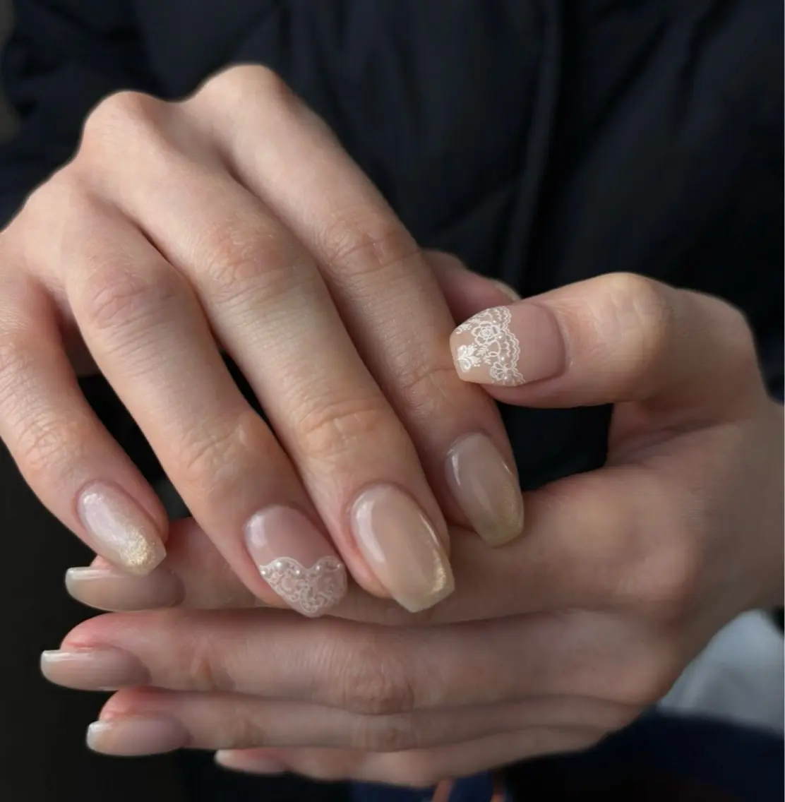 ネイル レース ハンドネイル Ever Blue Nail Salonのネイルデザイン
