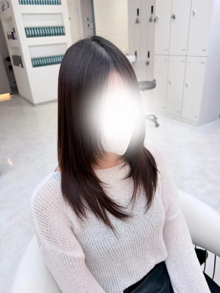ミディアム 髪質改善 レイヤーカット 縮毛矯正 カット 縮毛矯正 トリートメント 🦋艶髪縮毛矯正 /なおのヘアスタイル