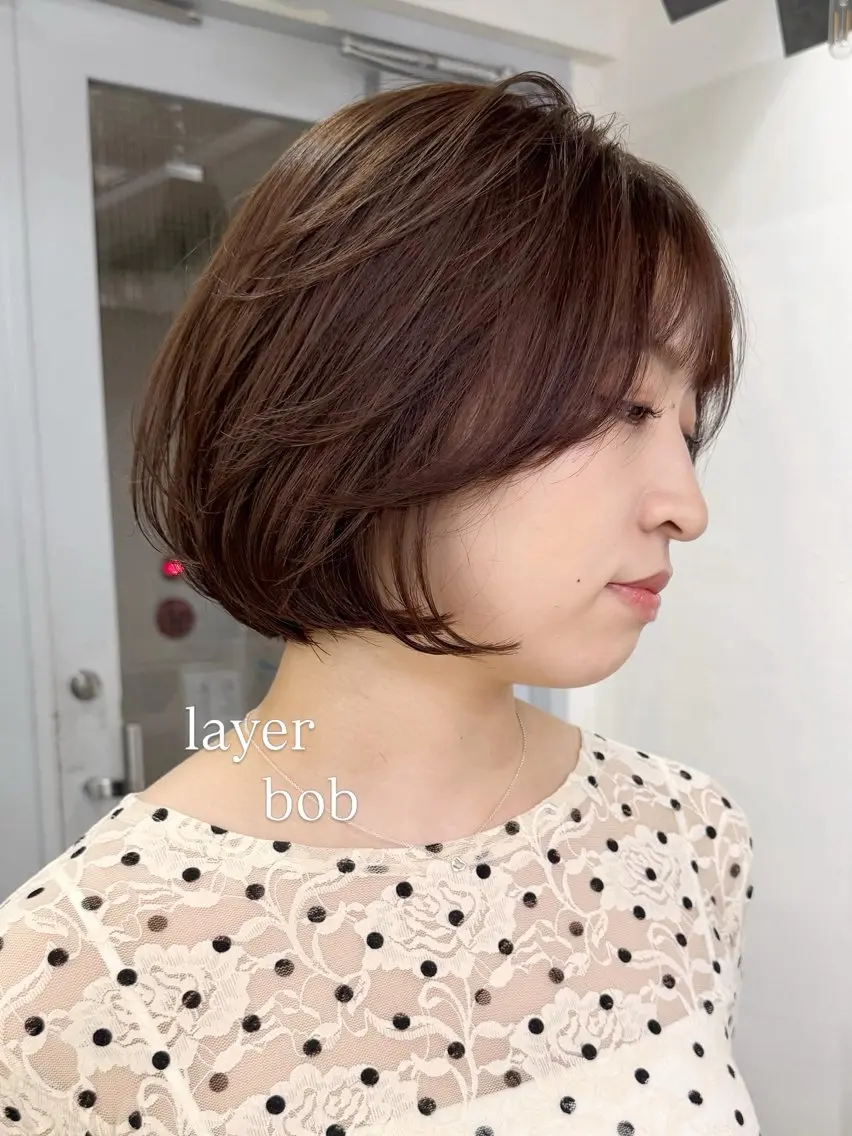 ショート カラー カット ヘアカラー ♡アヤメ/レイヤー ボブ♡渋谷のヘアスタイル