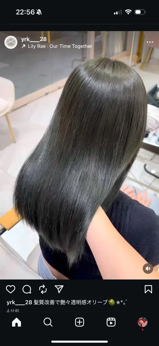ミディアム 髪質改善 ヘアカラー トリートメント yurika🎀 透明感カラー🫧のヘアスタイル
