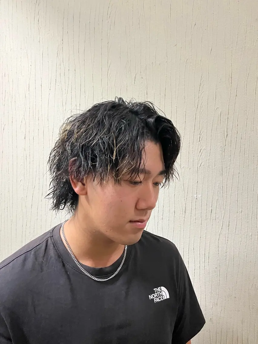 カラー パーマ メンズ カット パーマ 【メンズ特化】金沢 /片町　髙木　功基のヘアスタイル