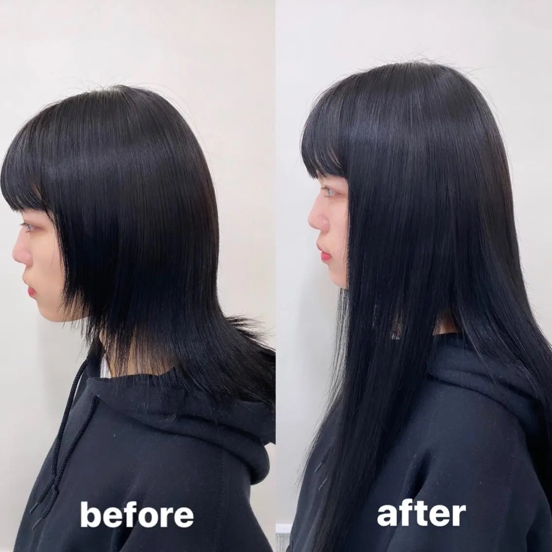 ロング カラー エクステ エクステ ハイトーン 💭黒崎ハルカのヘアスタイル