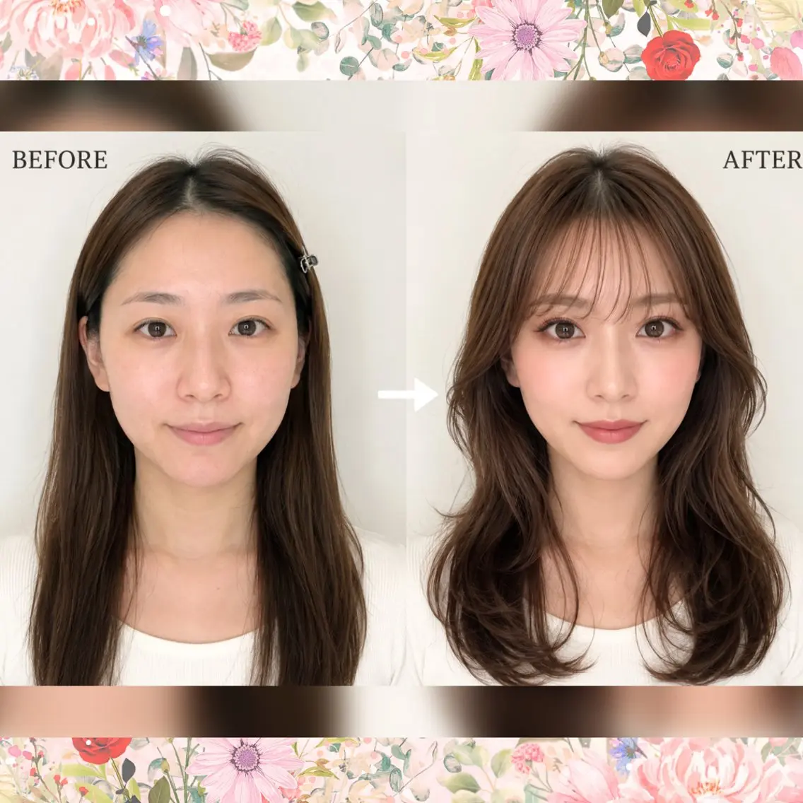【平日】大人可愛いヘアメイクの写真