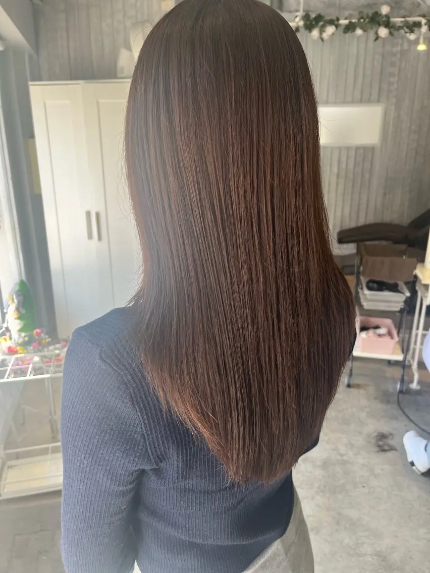 ロング カラー カット ヘアカラー トリートメント 縮毛矯正🫧髪質改善 💐いしいゆうこのヘアスタイル