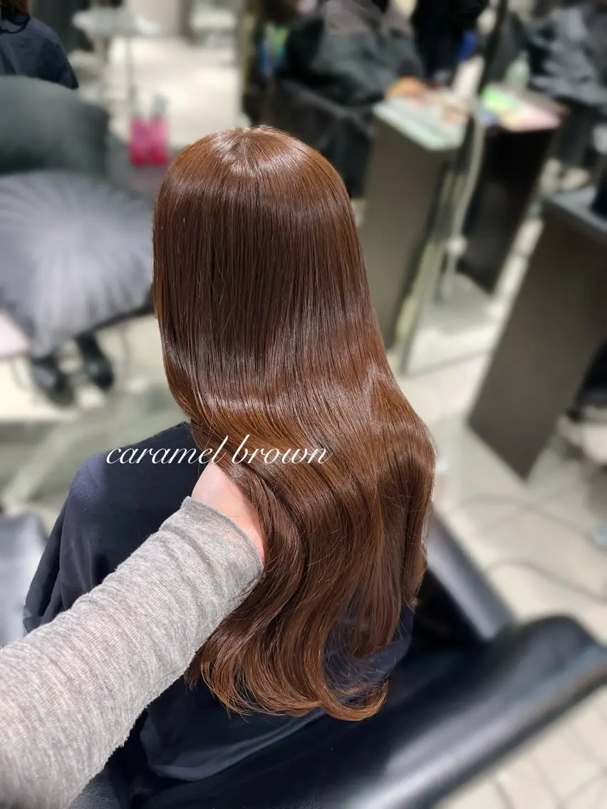 ロング カット ヘアカラー トリートメント レイヤー×艶髪🤎. 𝜗𝜚hitomiのヘアスタイル