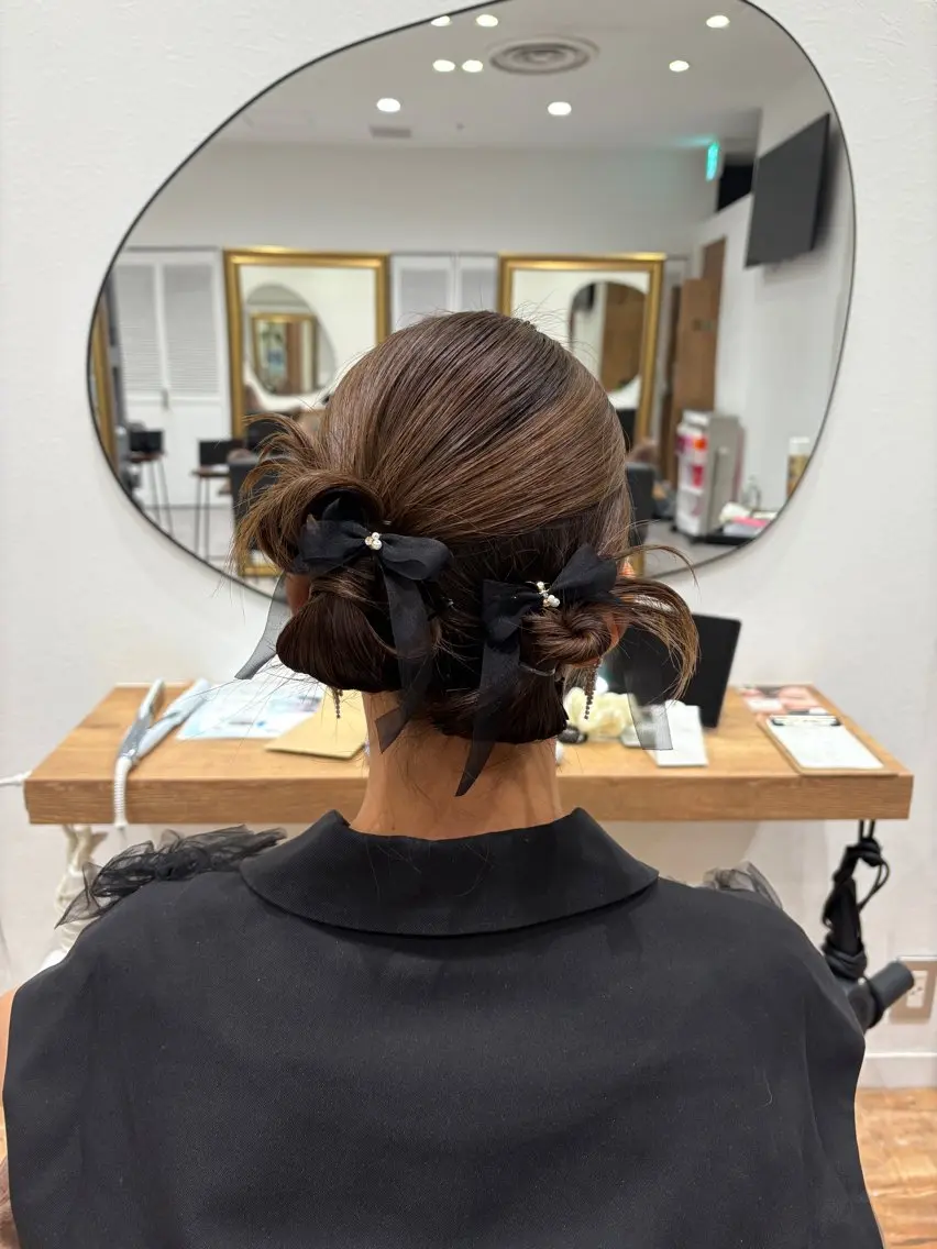 ヘアアレンジ ヘアセット ピンクカラーアレンジ 🩷AYANA🩷のヘアスタイル