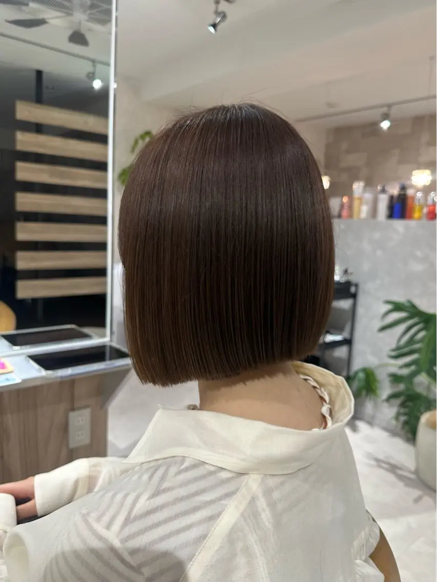 ミディアム カラー カット ヘアカラー トリートメント 🎀似合わせカット/ ボブ/佐瀬千枝🎀のヘアスタイル