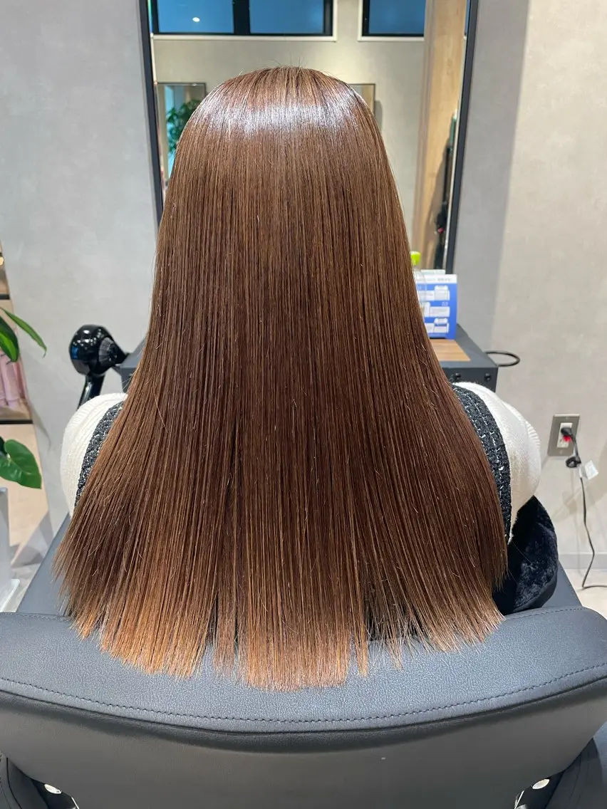 セミロング カット 縮毛矯正 トリートメント ao. 南浦和/髪質改善のヘアスタイル