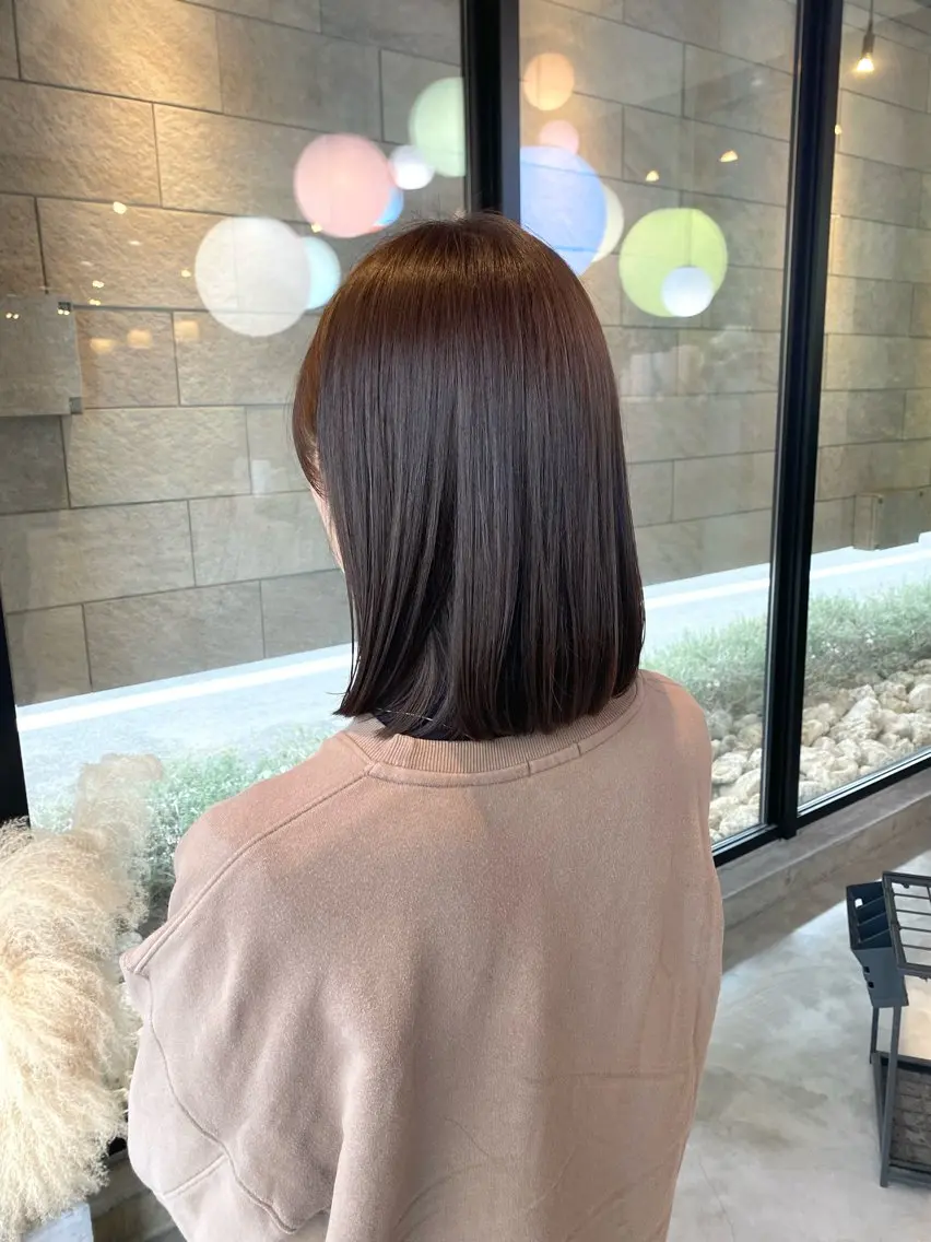ミディアム カラー 透明感カラー イルミナカラー カット ヘアカラー 佐々木 彩乃のヘアスタイル