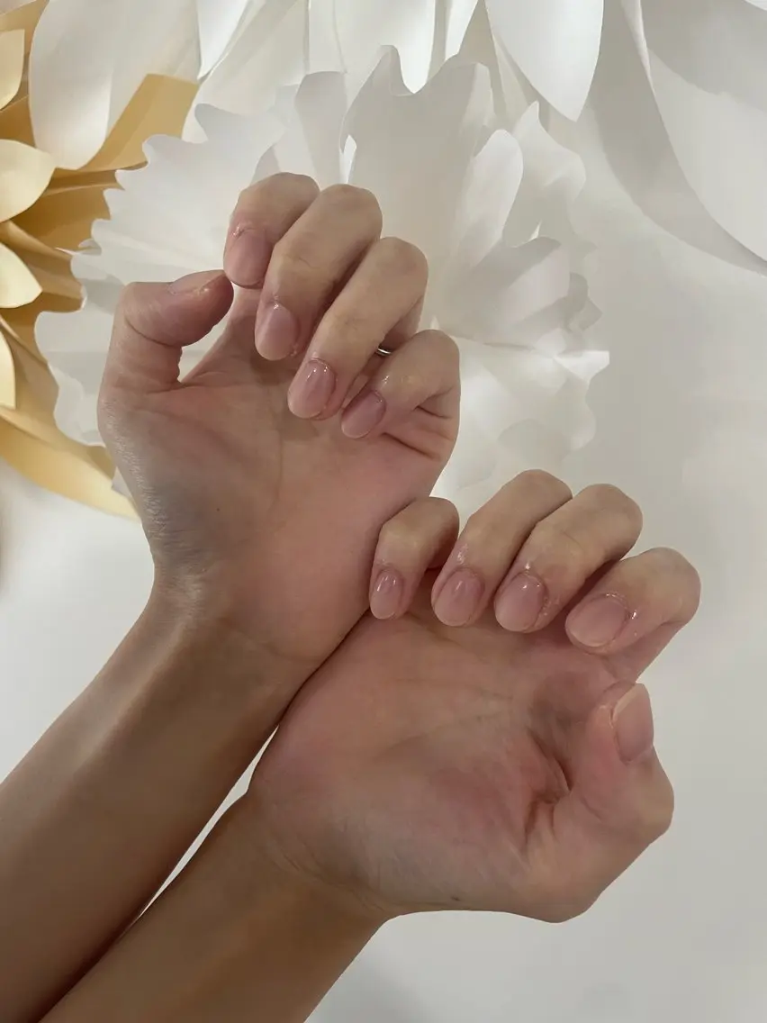 ネイル ピンク ピンクベージュ ハンドネイル COCOA🩵 Knailのネイルデザイン