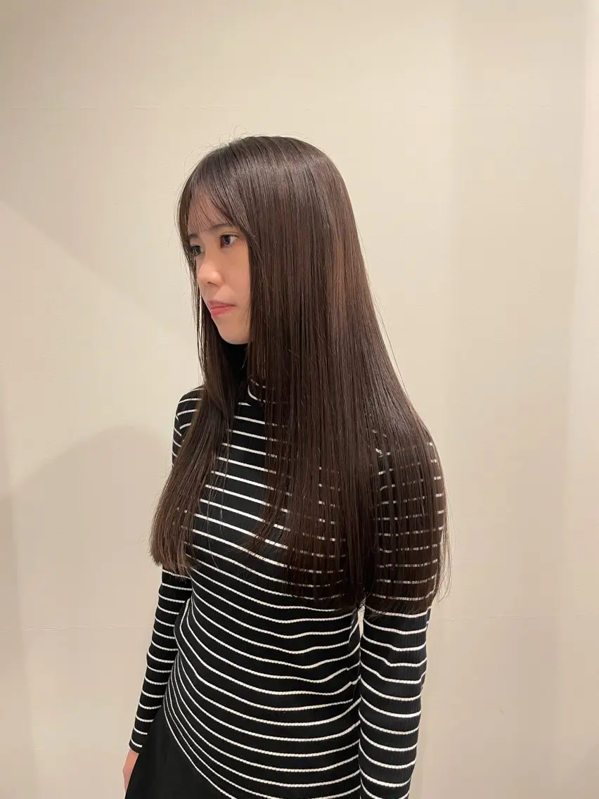 ロング 髪質改善 トリートメント 渋谷 留菜のヘアスタイル