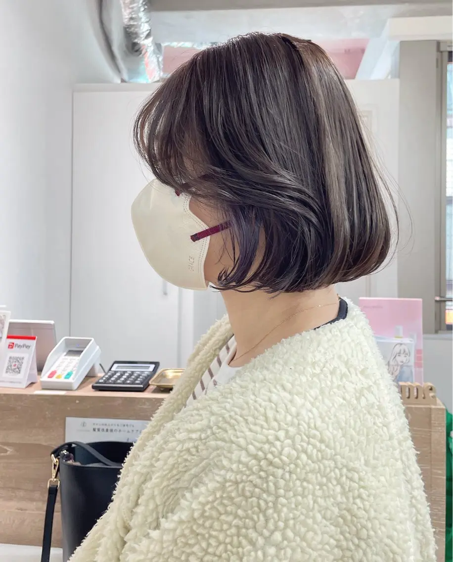 ショート カラー インナーカラー ボブ アンサイ 成増のヘアスタイル