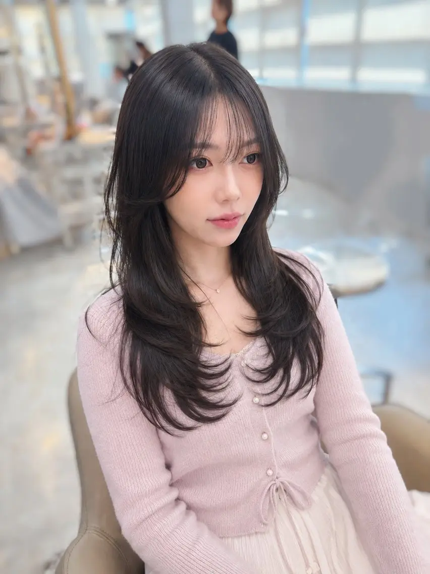 ロング カット レイヤーカット 中屋光貴のヘアスタイル